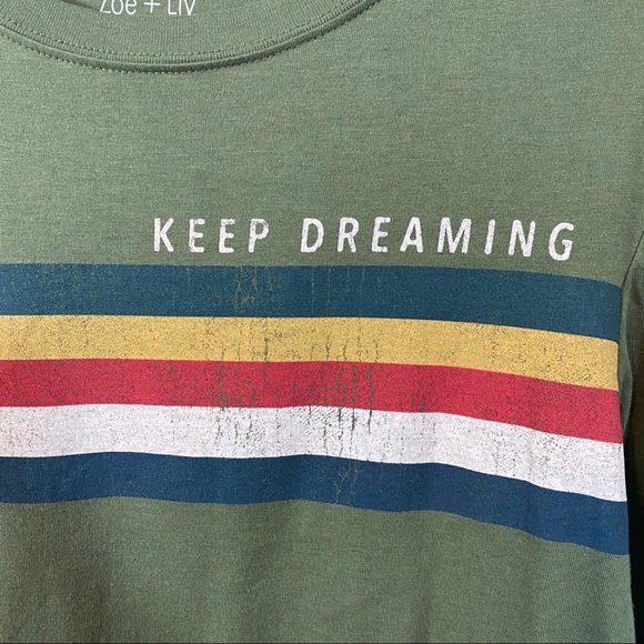 Zoe + Liv Keep Dreaming Long Sleeve Striped Tee - Picture 4 of 5